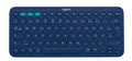 Logitech K380 keyboard Bluetooth QWERTZ Swiss Blue