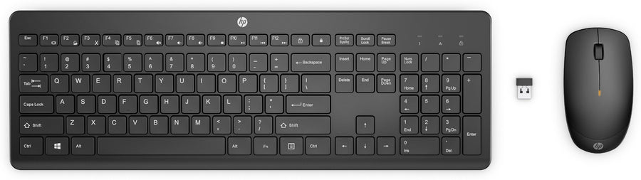 HP Sps- Brac Wl Combo keyboard Mouse included Office RF Wireless Black