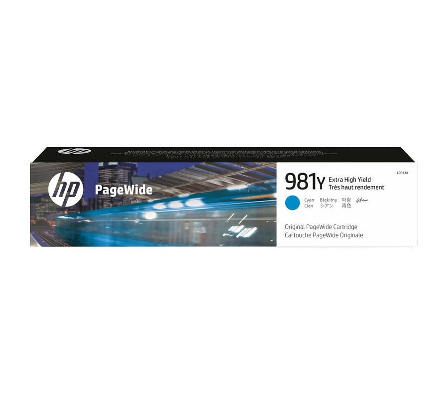 HP L0R13A/981Y Ink cartridge cyan, 16K pages ISO/IEC 19798 183ml for HP PageWide E 58650/556