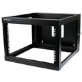 StarTech.com 4-Post 6U Hinged Wall-Mount Network Rack, 19" Open Frame Server Rack with 19.8in Mounting Depth, Wall Mount Swing Out Data Rack for IT / AV / Patch Panel / Computer Equipment