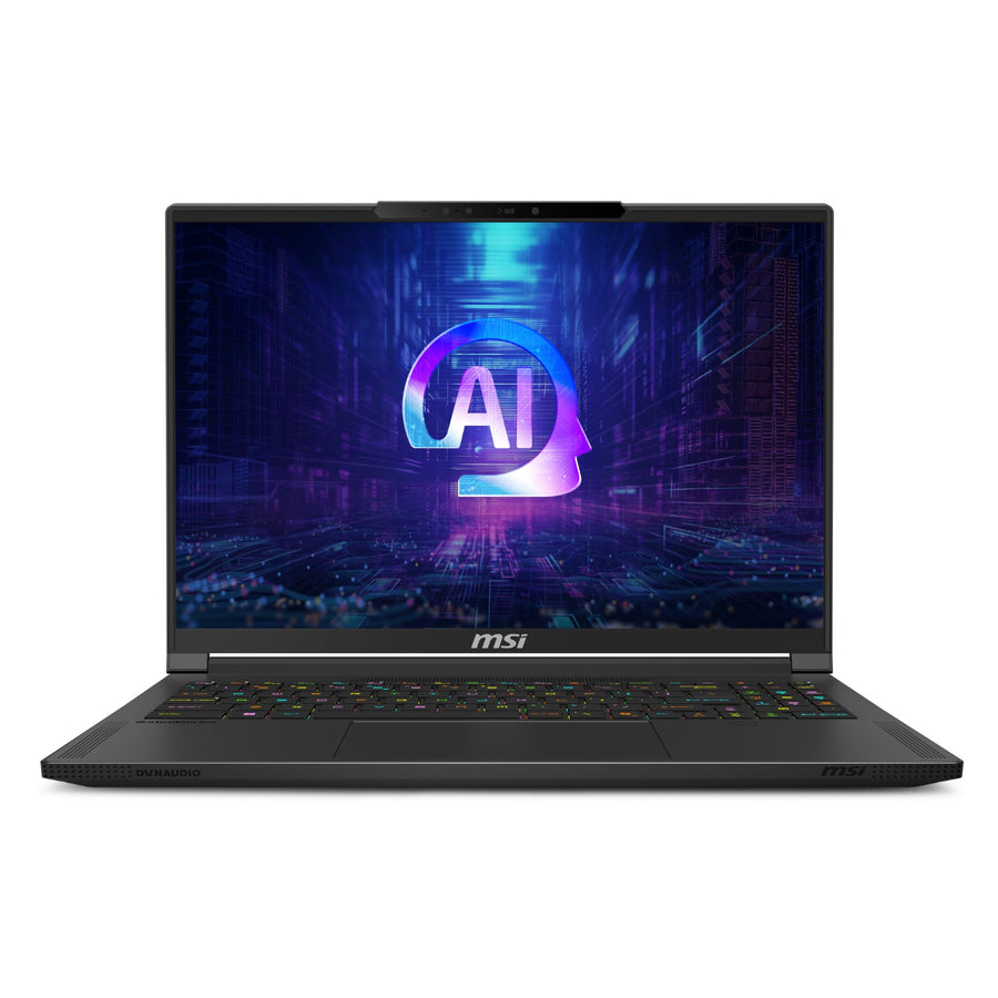 MSI Stealth A16 AI+ A3XWIG-043 AMD Ryzen AI 9 HX 370 Laptop 40.6 cm (16") Quad HD+ 32 GB LPDDR5x-SDRAM 2 TB SSD NVIDIA GeForce RTX 5080 Wi-Fi 7 (802.11be) Windows 11 Home Black