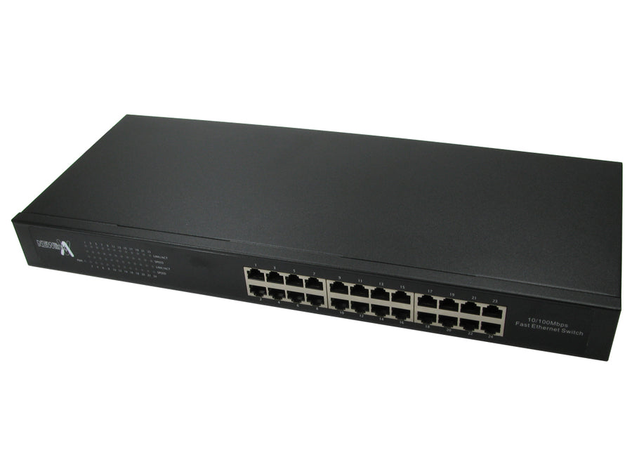 Cables Direct NLHUB-24FE network switch Unmanaged L2 Fast Ethernet (10/100) Black