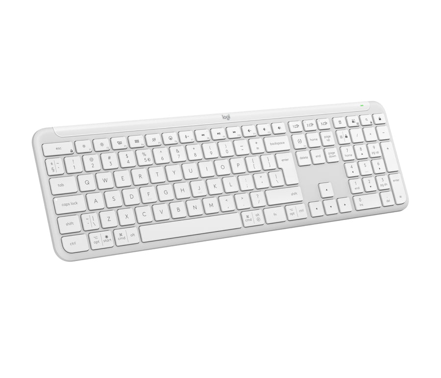 Logitech Signature Slim K950 keyboard Office RF Wireless + Bluetooth QWERTY US International White
