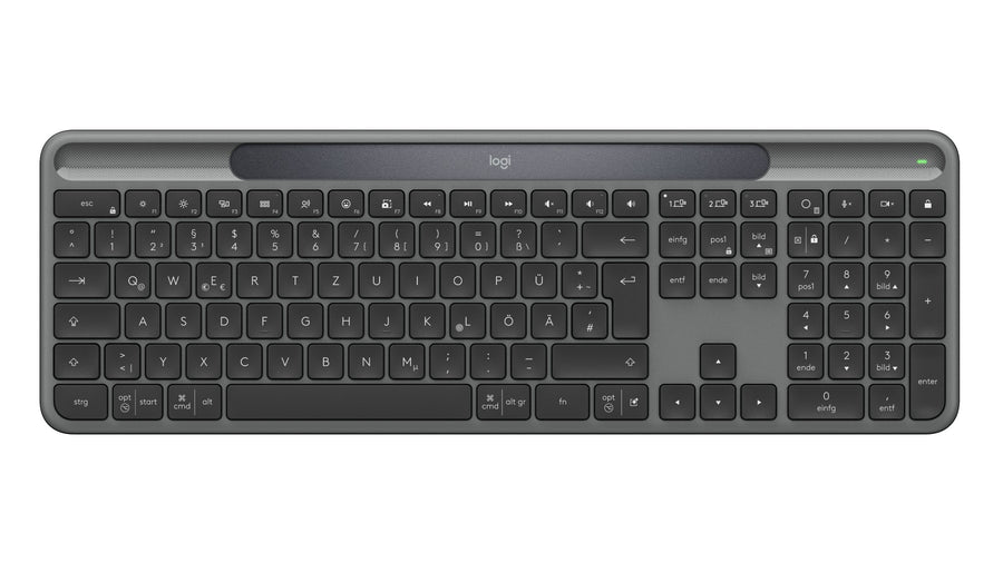 Logitech Signature Slim Solar + K980 keyboard Universal RF Wireless + Bluetooth QWERTZ German Graphite