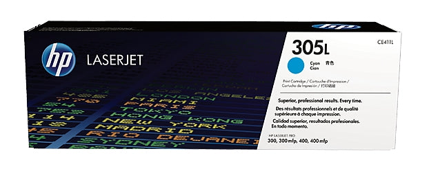HP CE411L/305L Toner cartridge cyan economy, 1.4K pages ISO/IEC 19798 for HP LaserJet M 375