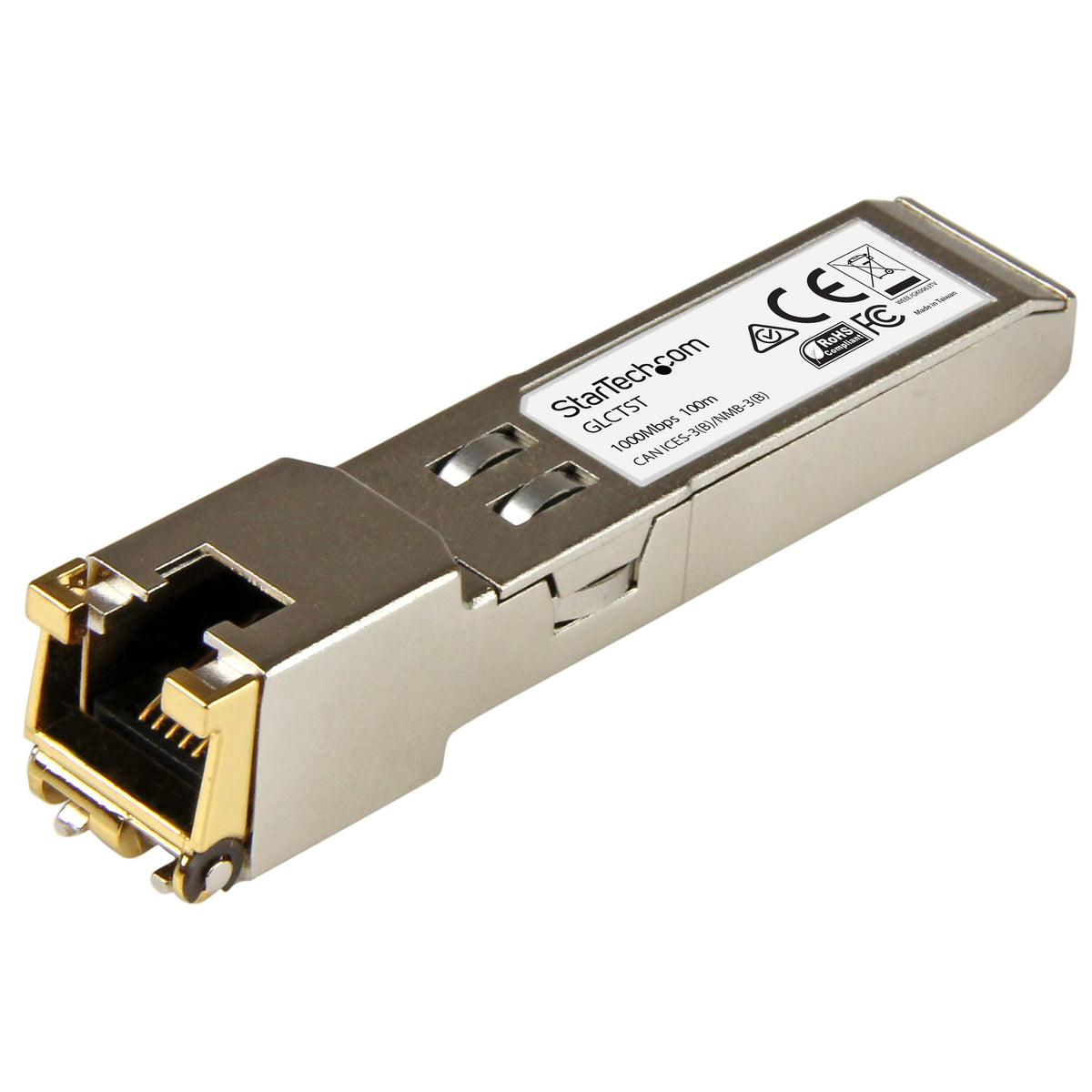StarTech.com Cisco GLC-T Compatible SFP Module - 1000BASE-T - SFP to RJ45 Cat6/Cat5e - 1GE Gigabit Ethernet SFP - RJ-45 100m - Cisco Firepower, ASR920, IE2000