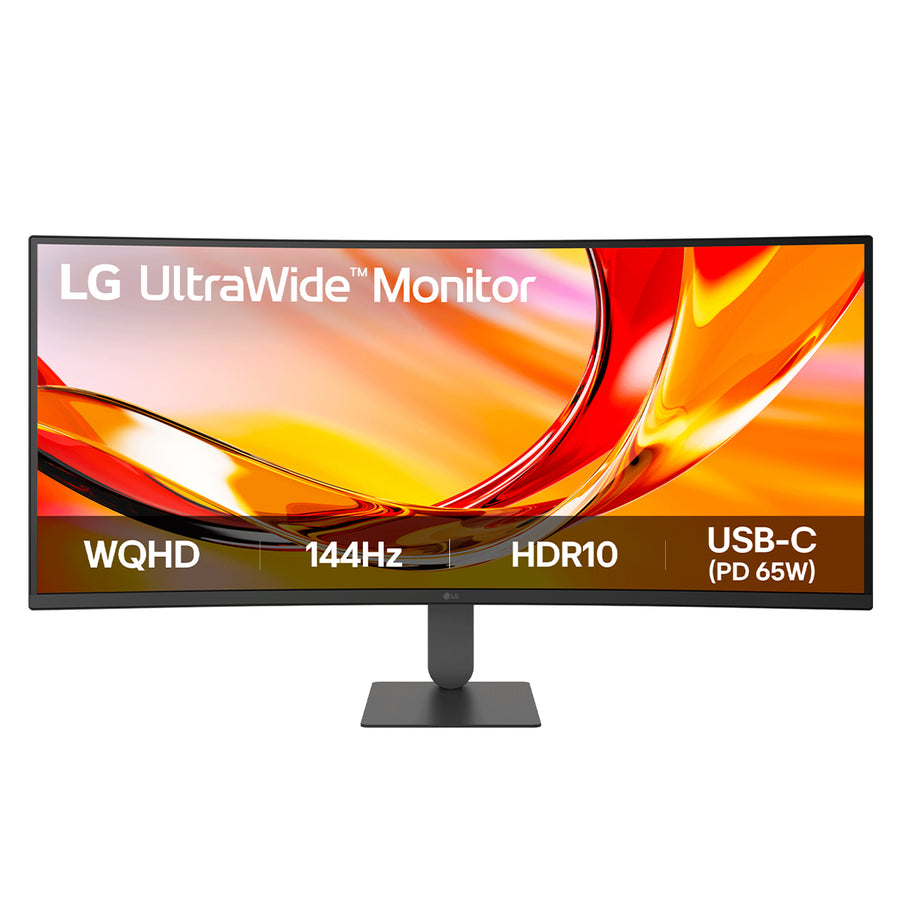 LG UltraWideT U6 34U640B-B.AEK, 34-inch WQHD Curved (1800R) 144Hz Monitor, HDR10 and 99% sRGB, AMD FreeSyncT Premium