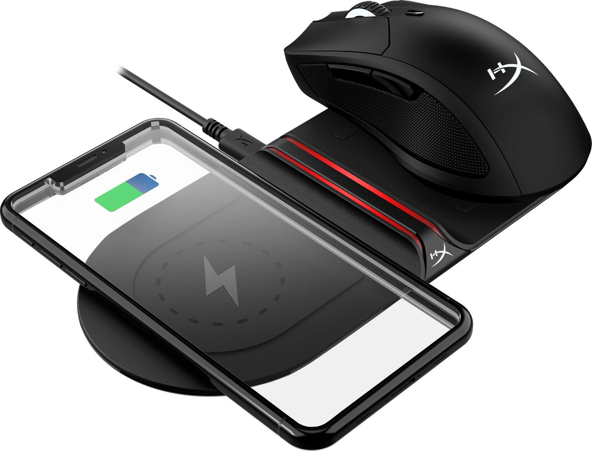 HyperX ChargePlay Base Headphones, Mouse, Smartwatch Black AC, USB Wireless charging Indoor