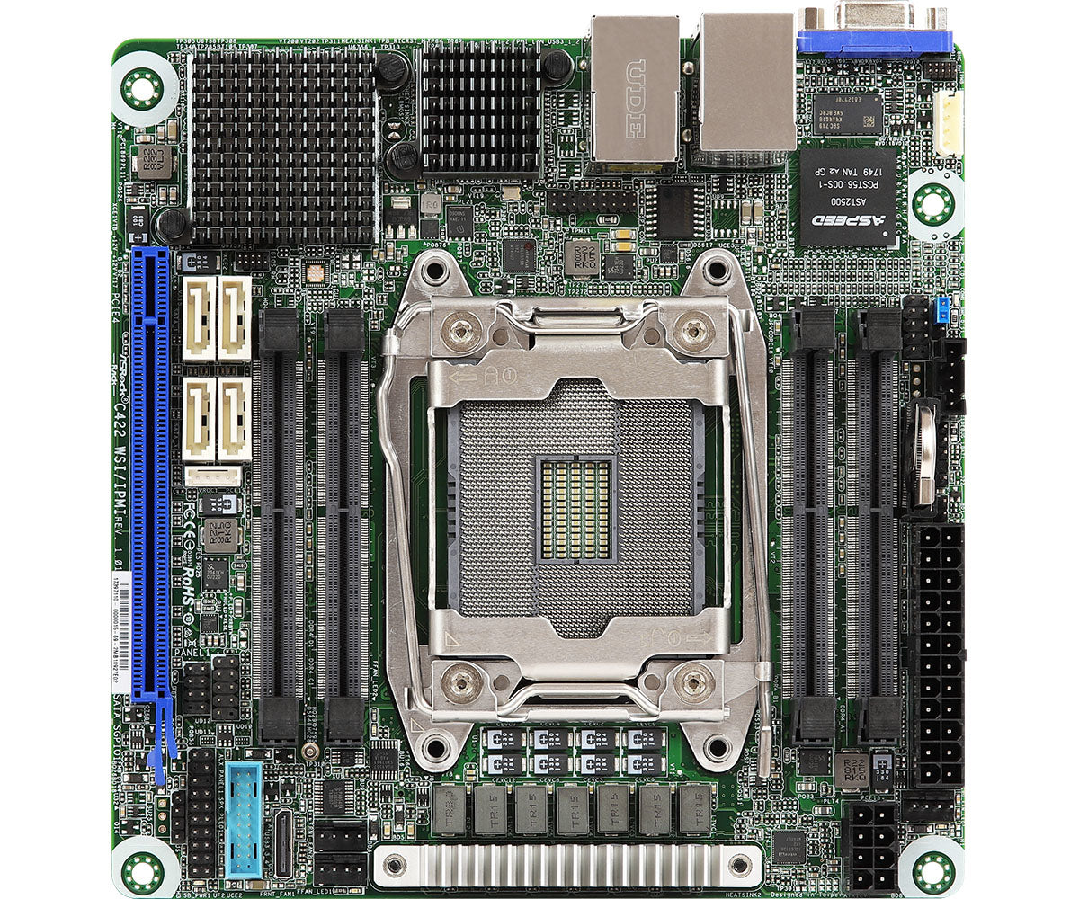 Asrock C422 WSI/IPMI motherboard Intel® C422 LGA 1200 (Socket H5) mini ITX