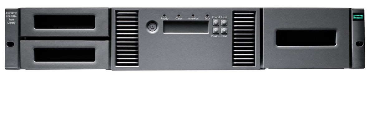 HPE Storage MSL2024 Tape Library 1x MSL LTO-9 SAS Drive 15x LTO-9 45TB Data Cartridges