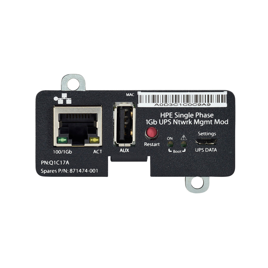 HPE Single Phase 1Gb UPS Network Management Module
