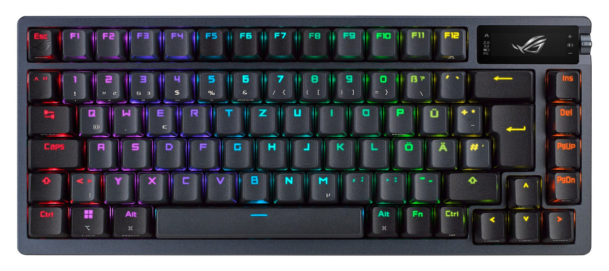 ASUS ROG Azoth keyboard Gaming USB + RF Wireless + Bluetooth QWERTZ German Black