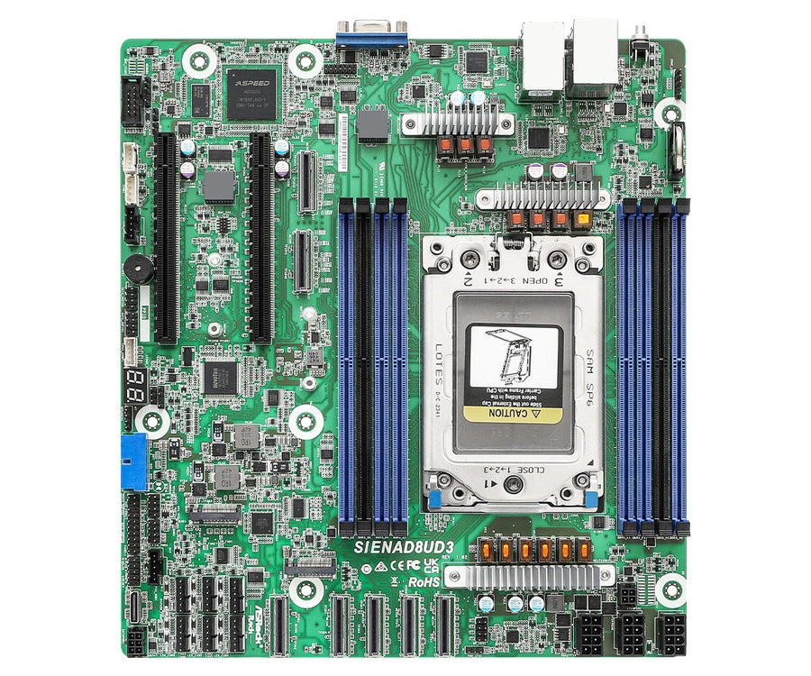 Asrock SIENAD8UD3 motherboard AMD SoC Socket SP6 micro ATX