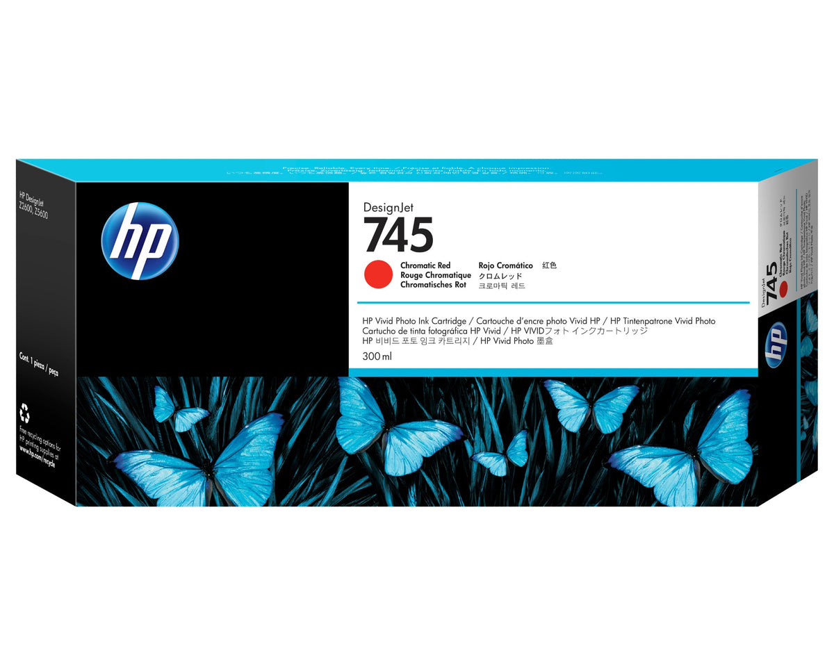 HP F9K06A/745 Ink cartridge red chromatic 300ml for HP DesignJet Z 2600