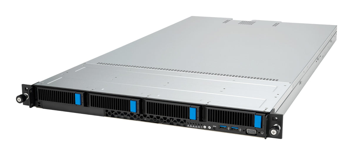 ASUS RS500A-E12-RS4U Socket SP5 Rack (1U) Black, Silver