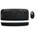 Logitech Cordless Desktop EX 110 UK keyboard Mouse included RF Wireless QWERTY Black