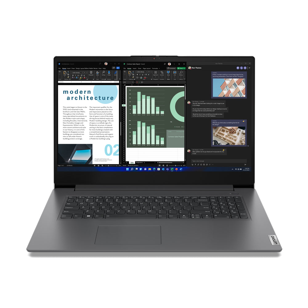 Lenovo V17 G4 IRU Intel® Core™ i5 i5-13420H Laptop 43.9 cm (17.3") Full HD 16 GB DDR4-SDRAM 512 GB SSD Wi-Fi 6 (802.11ax) Windows 11 Home German Grey