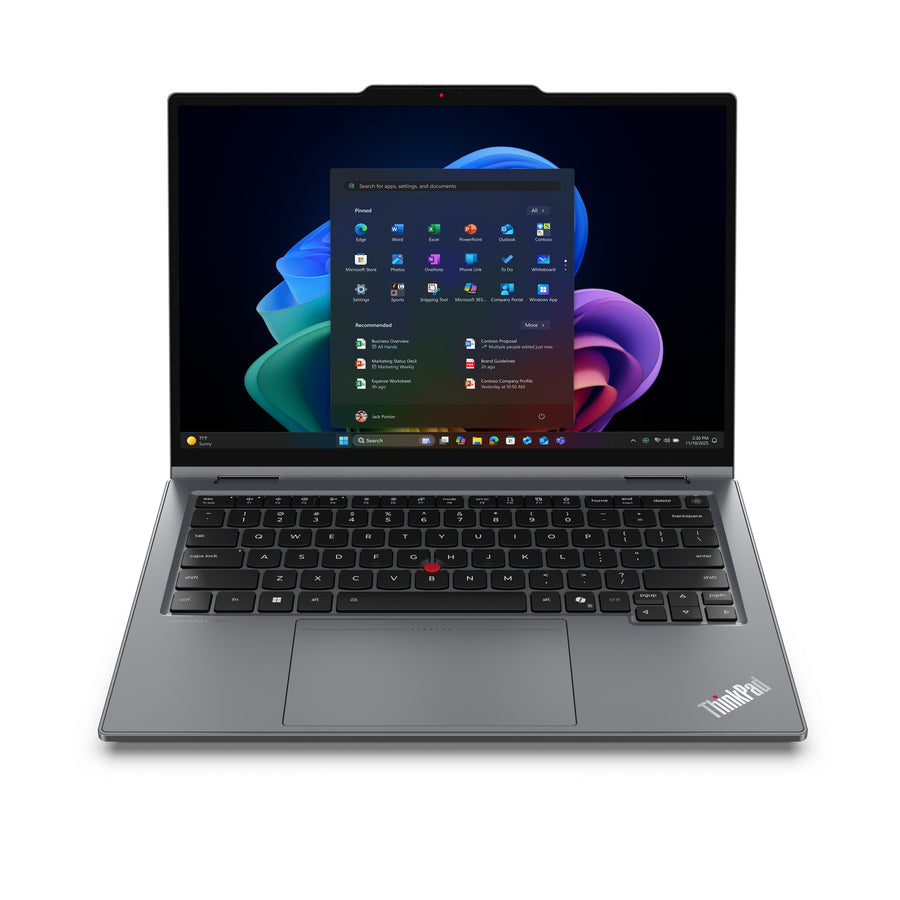 Lenovo ThinkPad X1 2-in-1 Gen 11 Aura Edition Copilot+ PC Intel Core Ultra 7 355 Hybrid (2-in-1) 35.6 cm (14") Touchscreen WUXGA 32 GB LPDDR5x-SDRAM 1 TB SSD Wi-Fi 7 (802.11be) Windows 11 Pro German Grey