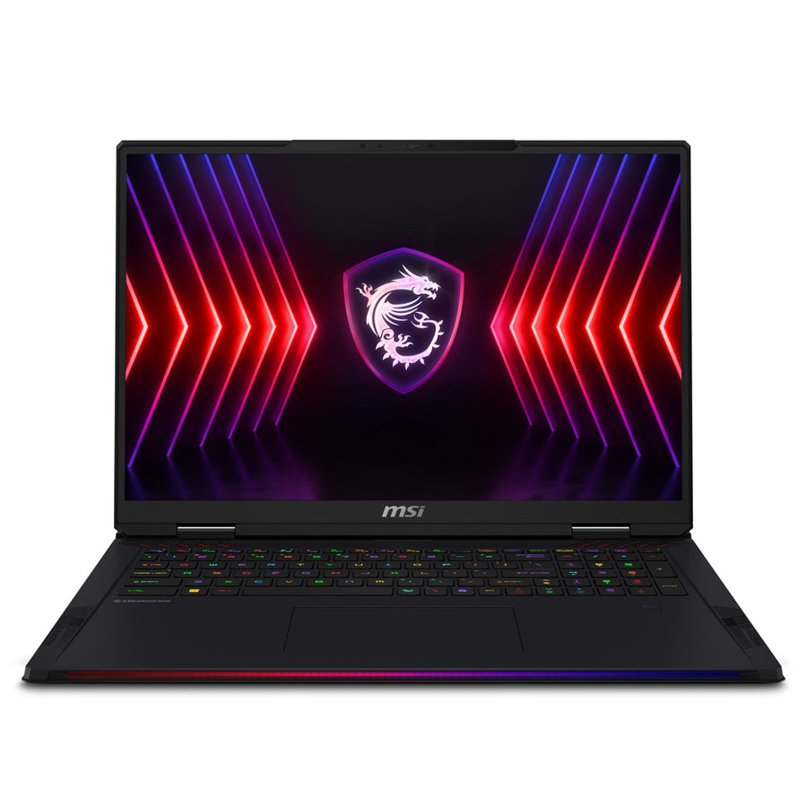 MSI Raider 18 HX A14VIG-060UK Intel® Core™ i9 i9-14900HX Laptop 45.7 cm (18") WQUXGA 64 GB DDR5-SDRAM 2 TB SSD NVIDIA GeForce RTX 4090 Wi-Fi 7 (802.11be) Windows 11 Pro Black