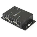 StarTech.com 2 Port Industrial Wall Mountable USB to Serial Adapter Hub with DIN Rail Clips - TAA