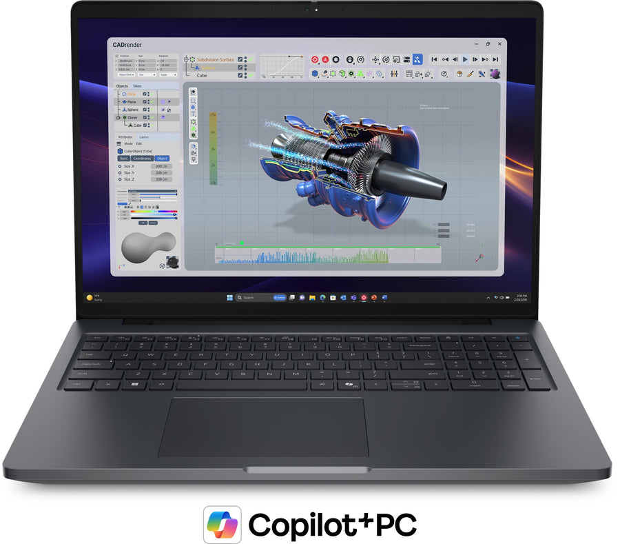 DELL Pro Precision 5 16 PW516261 Copilot+ PC Intel Core Ultra 9 386H Laptop 40.6 cm (16") Full HD+ 64 GB LPDDR5x-SDRAM 1 TB SSD NVIDIA RTX PRO 2000 Blackwell Wi-Fi 7 (802.11be) Windows 11 Pro Black UK English
