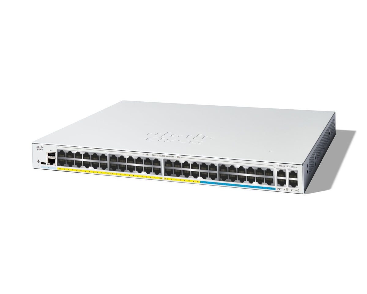 Cisco Catalyst C1300-48MGP-4X Managed L2/L3 Gigabit Ethernet (10/100/1000) Power over Ethernet (PoE) Grey