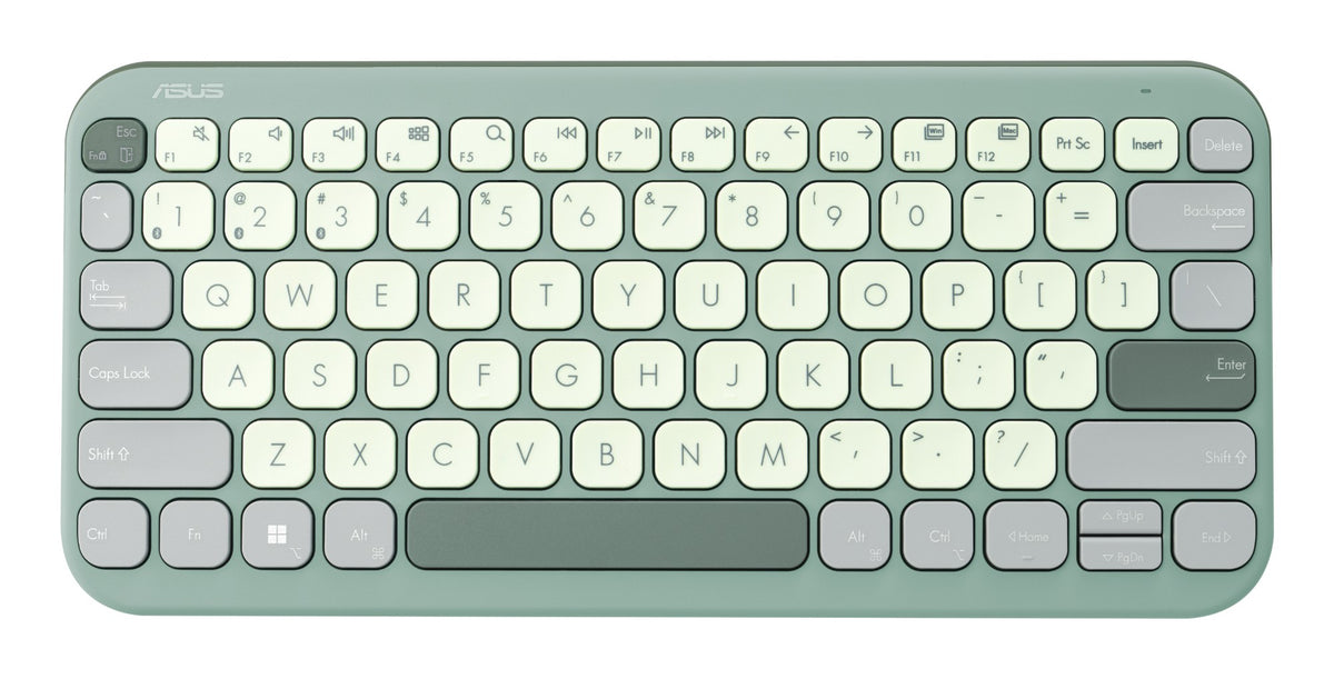 ASUS Marshmallow KW100 keyboard Home Bluetooth Green, Grey, White