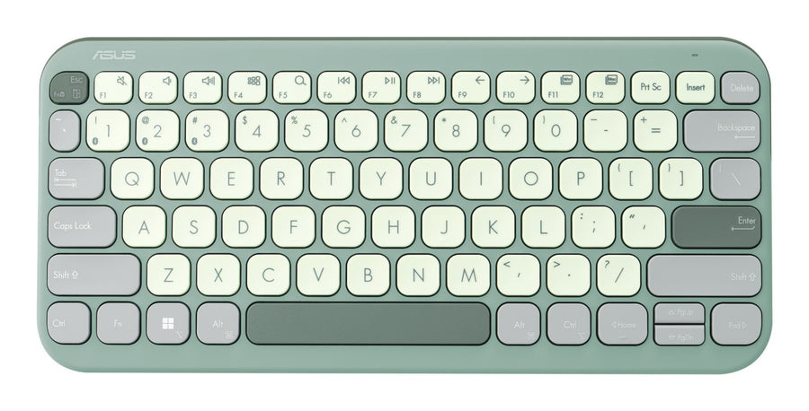 ASUS Marshmallow KW100 keyboard Home Bluetooth Green, Grey, White