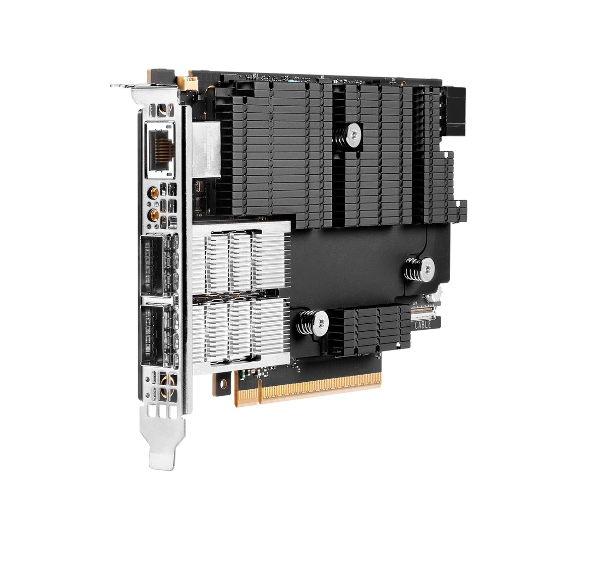 HPE InfiniBand NDR200/Ethernet 200GbE 2‑port QSFP112 PCIe5 x16 MCX755106AC‑HEAT Internal Ethernet / Fiber 200000 Mbit/s