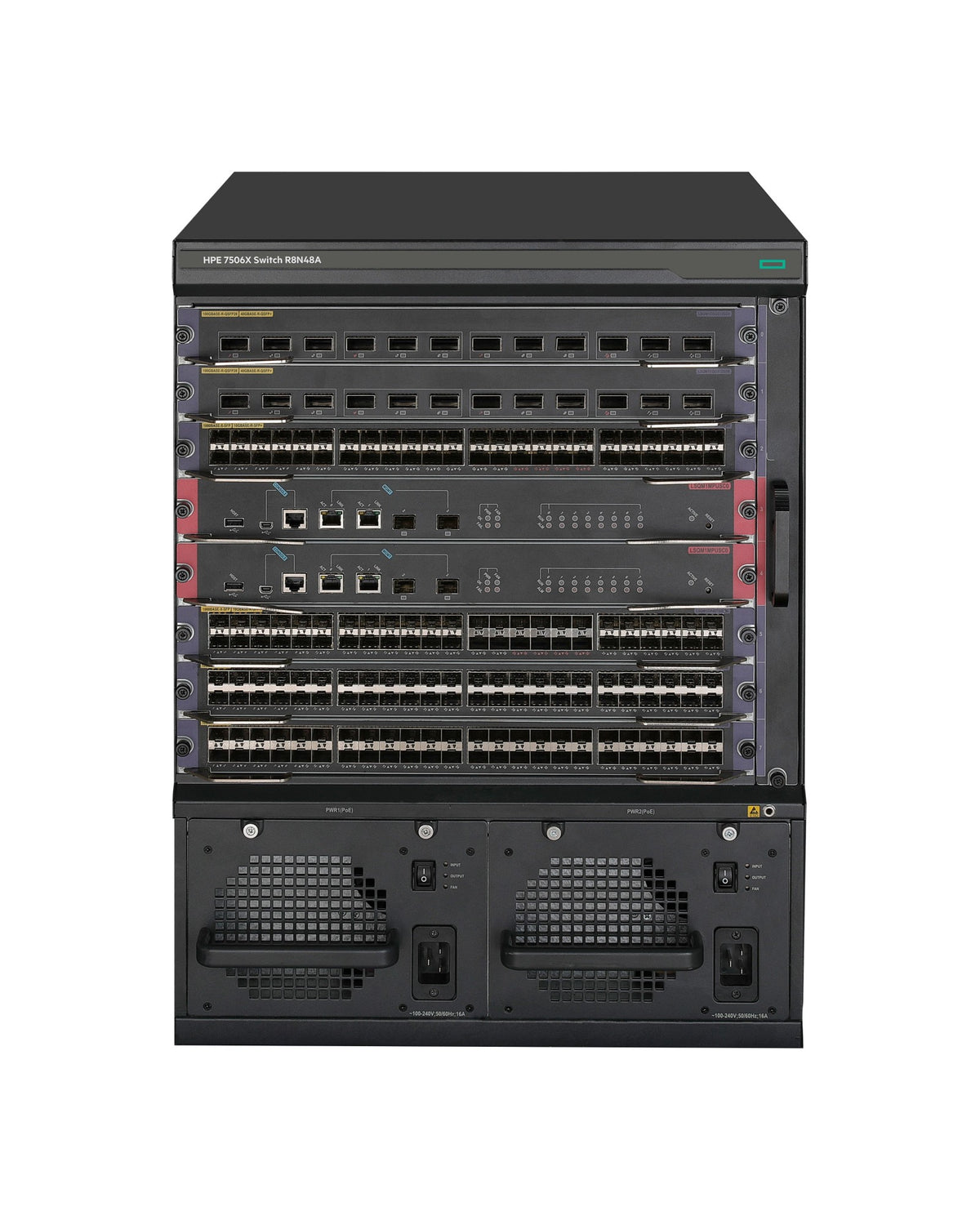 HPE Networking Comware Switch Chassis PoE Ethernet 6 slots 7506X