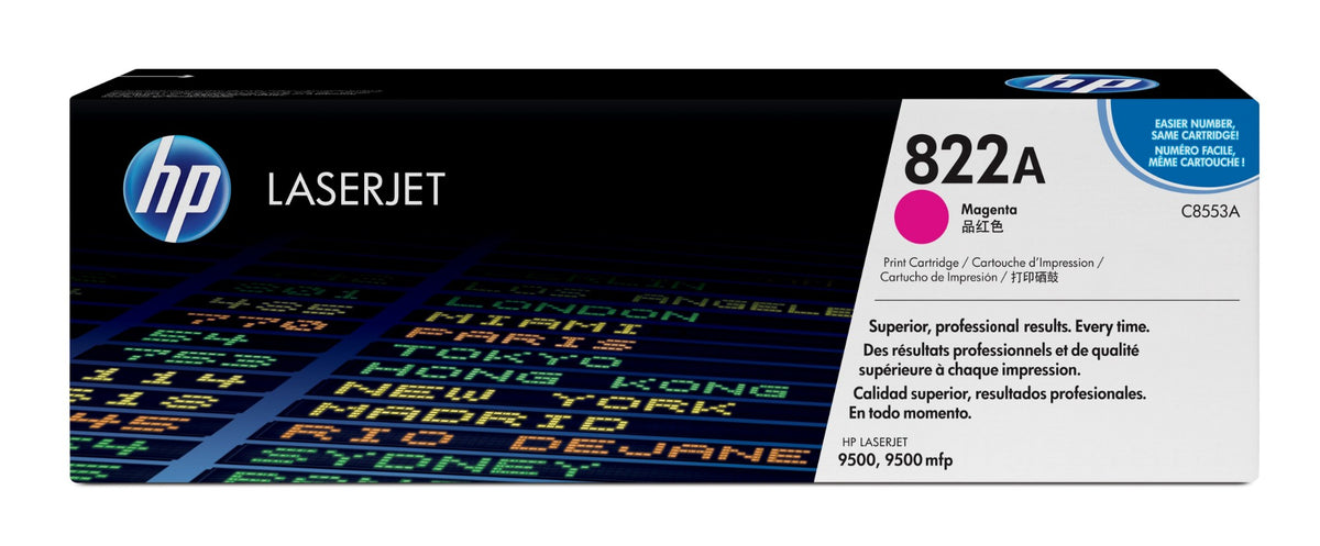 HP C8553A/822A Toner magenta, 25K pages/5% for HP Color LaserJet 9500