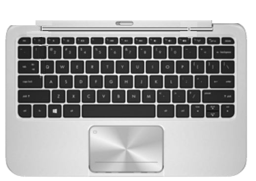 HP 702352-051 mobile device keyboard Black, Silver AZERTY French