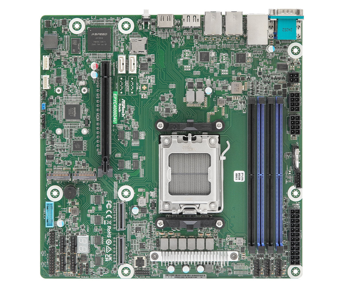 Asrock EPYC4000D4U motherboard KNOLL3 X300 Socket AM5 micro ATX