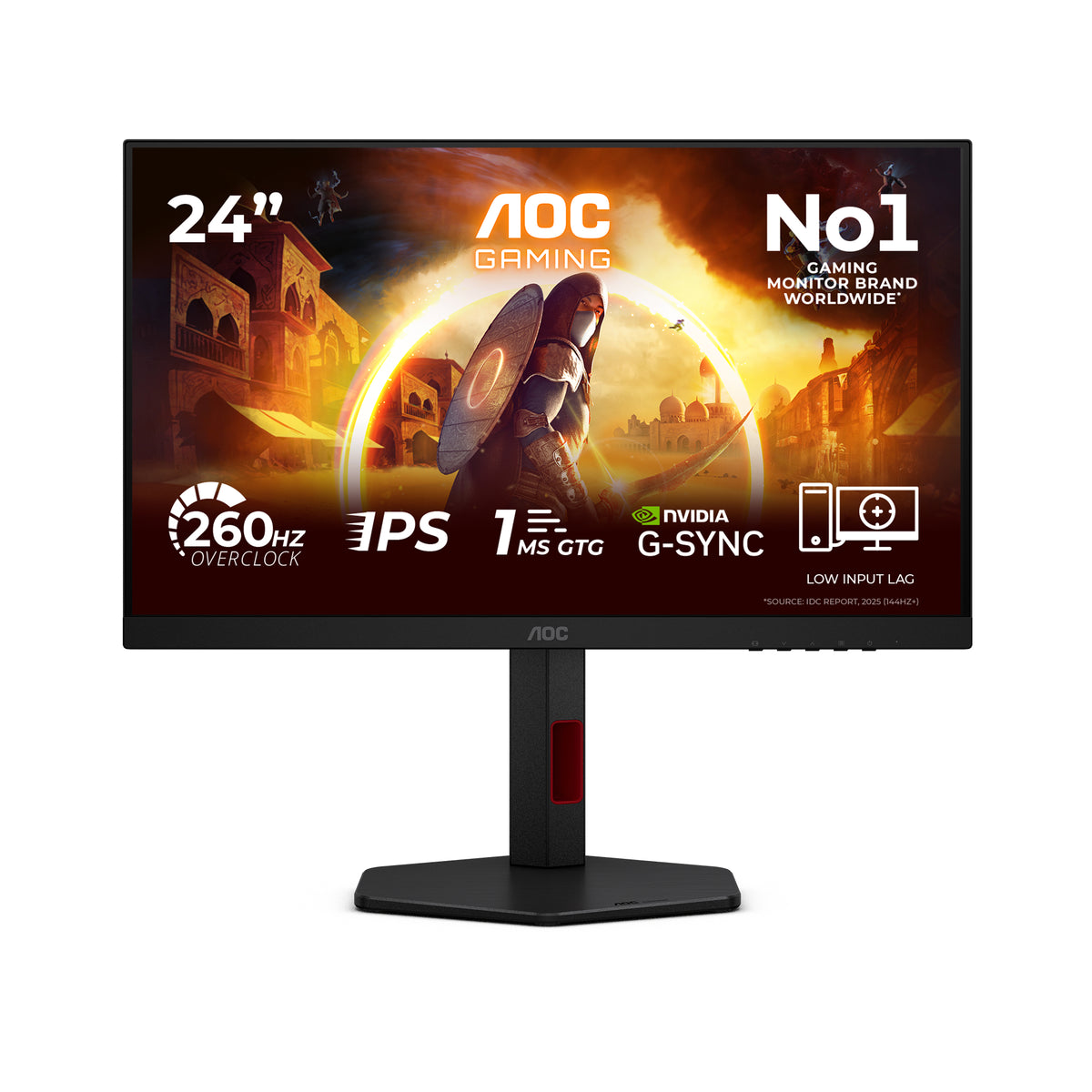 AOC G4 24G4ZR computer monitor 60.5 cm (23.8") 1920 x 1080 pixels Full HD LED Black, Red
