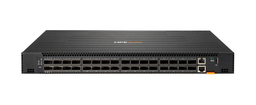 HPE Aruba Networking CX 8325-32C Power-to-Port Airflow 6 Fans 2 DC PSU Switch Bundle