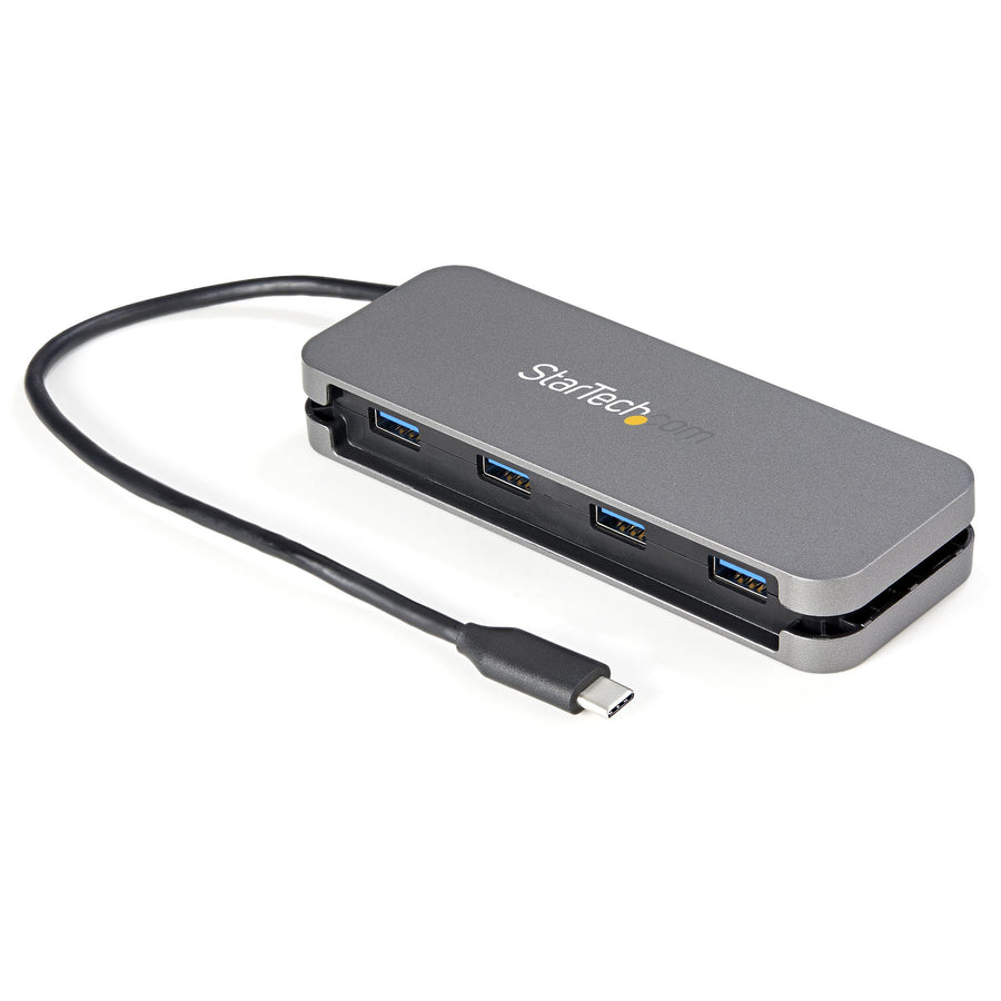StarTech.com 4 Port USB C Hub - 4x USB-A - USB 3.0 Type-C Hub - USB 3.2 Gen 1 (5Gbps) - Bus Powered Portable USB-C to USB-A Adapter Laptop Hub - 11.2" (28.5cm) Cable w/ Cable Management