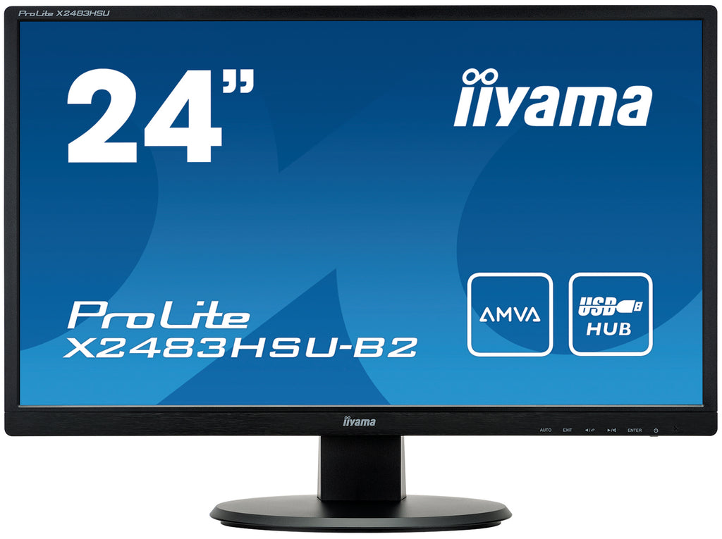 iiyama ProLite X2483HSU-B2 computer monitor 61 cm (24") 1920 x 1080 pixels Full HD LED Black