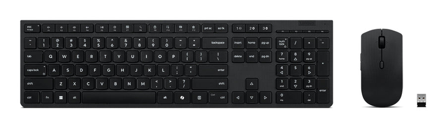 Lenovo 4X31R64357 keyboard Mouse included Office RF Wireless + Bluetooth QWERTY Nordic Grey