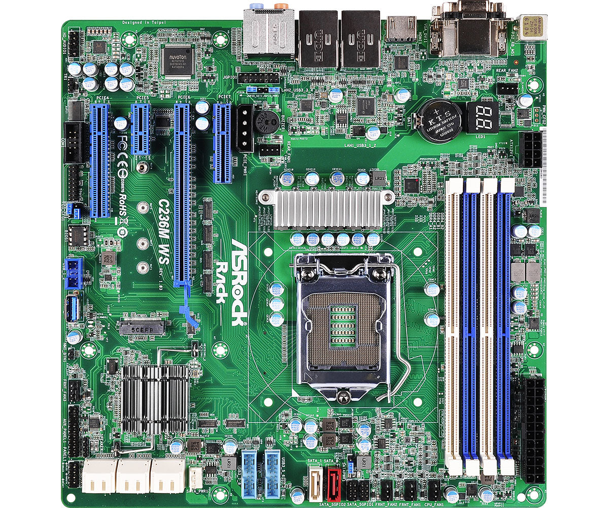 Asrock C236M WS motherboard Intel® C236 LGA 1151 (Socket H4) micro ATX