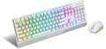 MSI VIGOR GK30 COMBO WHITE MEMchanical Gaming Keyboard + Gaming Mouse Bundle 'UK Layout, 6-Zone RGB Lighting Keyboard, Dual-Zone RGB Lighting Mouse, 5000 DPI Optical Sensor, Center'