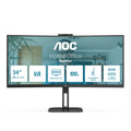 AOC V5 CU34V5CW computer monitor 86.4 cm (34") 3440 x 1440 pixels Wide Quad HD LED Black