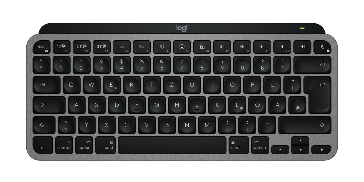 Logitech MX Keys Mini For Mac keyboard Home/Office Bluetooth QWERTZ German Black, Grey