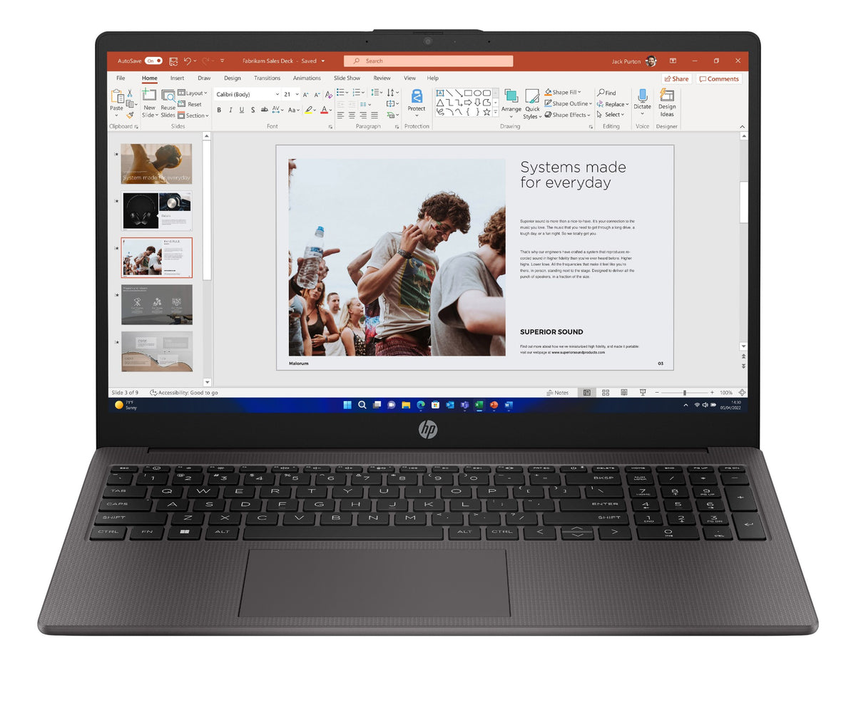 HP 250 G10 Intel� CoreT i7 i7-1355U Laptop 39.6 cm (15.6") Full HD 16 GB DDR4-SDRAM 512 GB SSD Wi-Fi 6 (802.11ax) Windows 11 Pro Black
