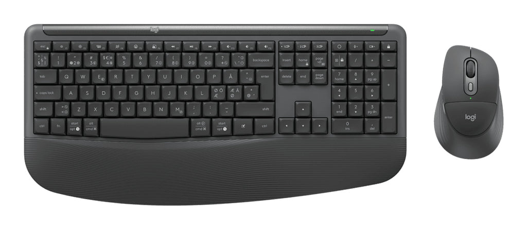 Logitech Signature Comfort Plus Combo MK880 for Business keyboard Mouse included Office RF Wireless + Bluetooth QWERTY Danish, Norwegian, Swedish, Finnish Graphite