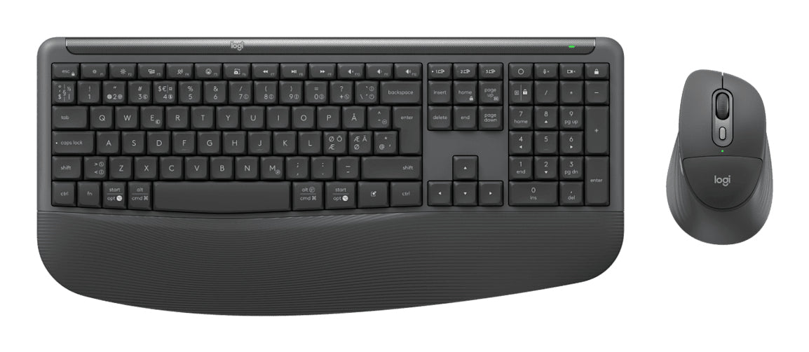 Logitech Signature Comfort Plus Combo MK880 for Business keyboard Mouse included Office RF Wireless + Bluetooth QWERTY Danish, Norwegian, Swedish, Finnish Graphite