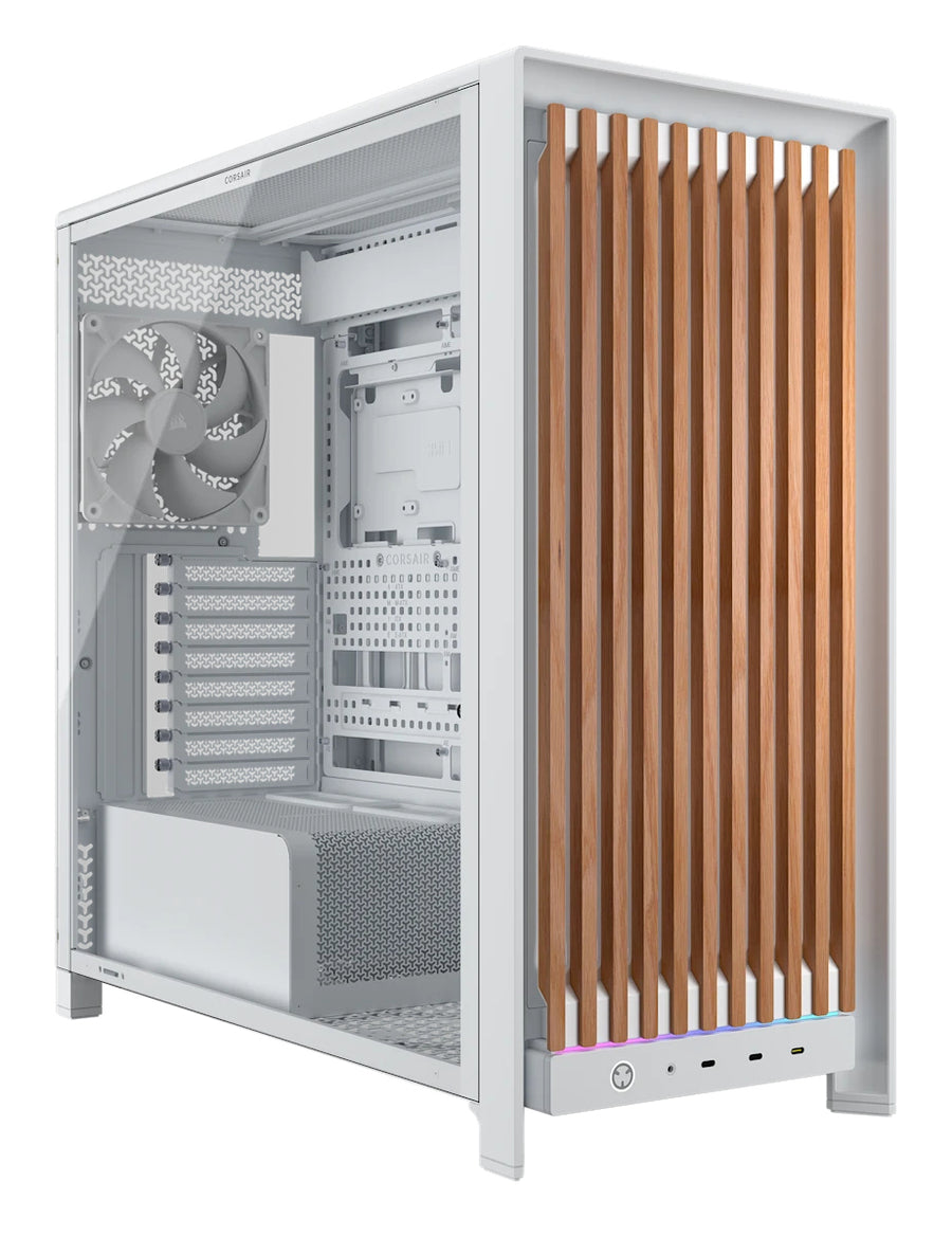 Corsair FRAME 5000D WOOD RS Midi Tower Walnut, White