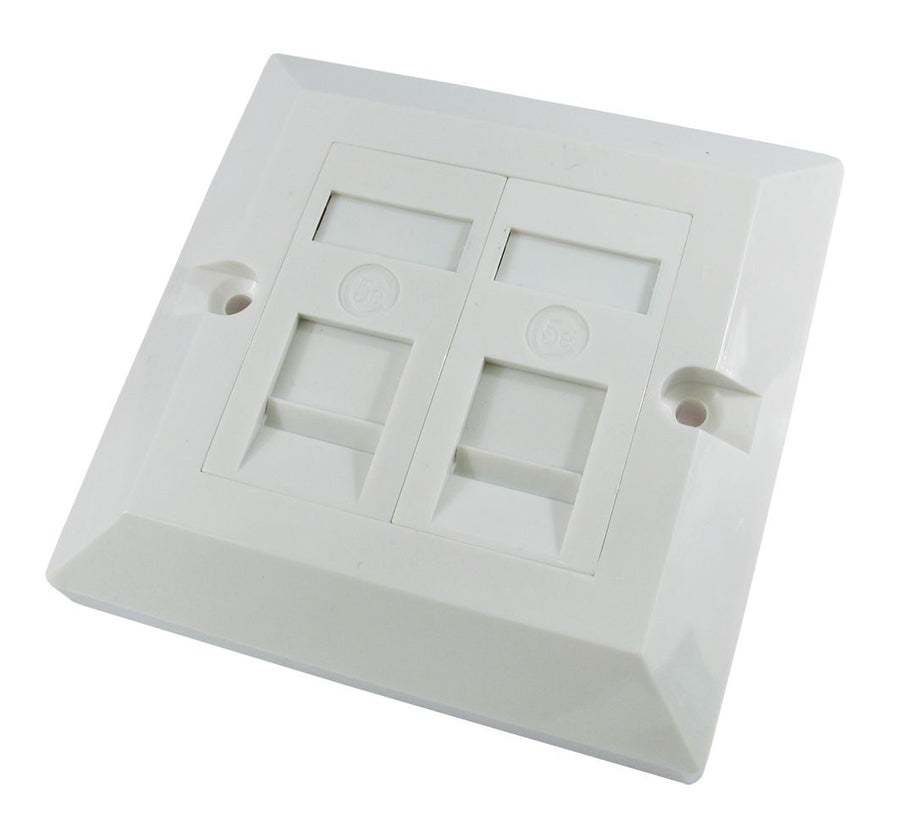 Cables Direct Single Cat5e 2 Port Faceplate