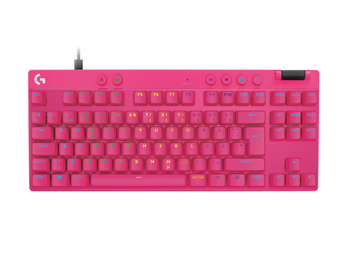 Logitech G 920-013251 keyboard Gaming USB QWERTY Nordic Pink