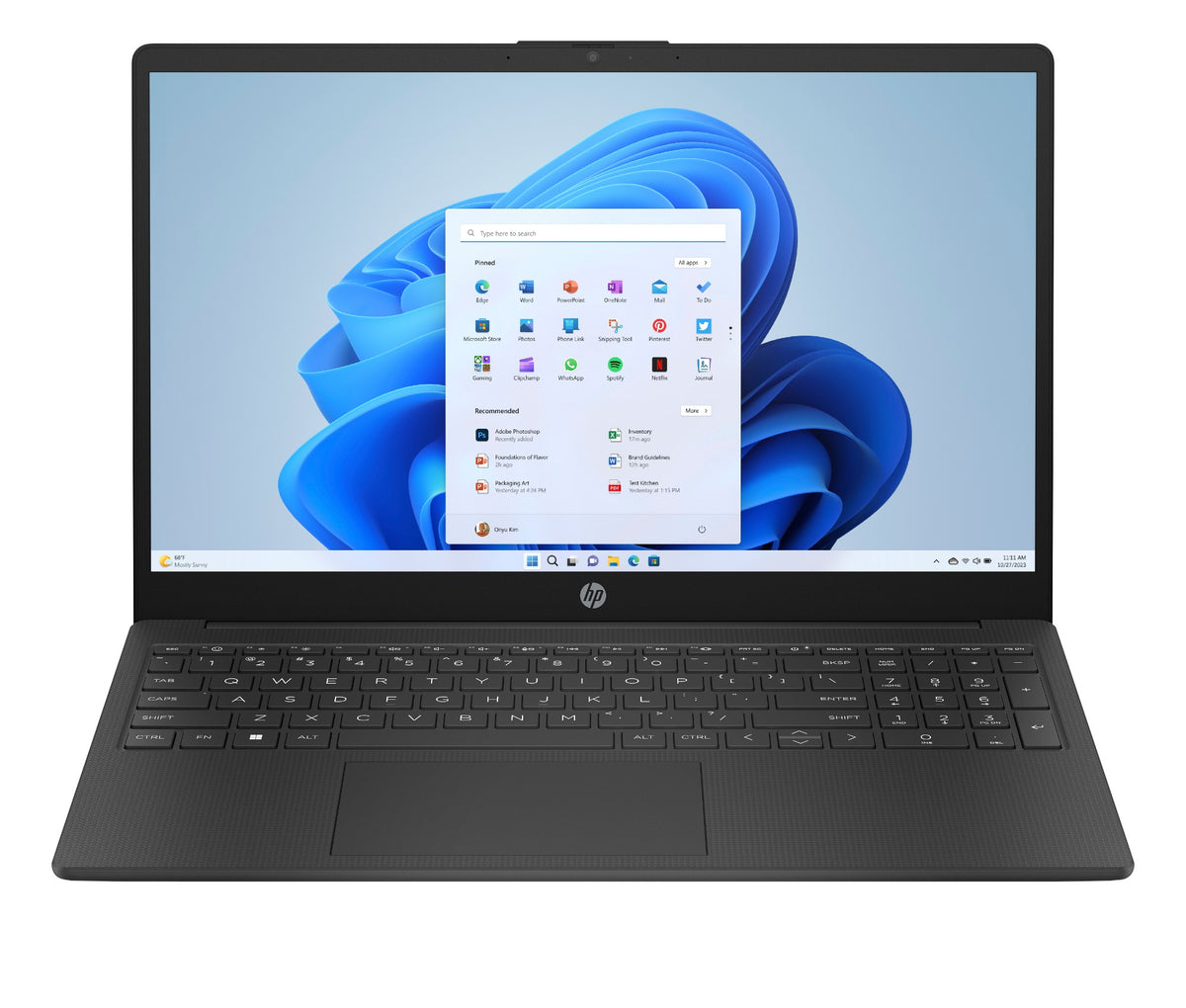 HP 15-fc0017na AMD RyzenT 5 7520U Laptop 39.6 cm (15.6") Full HD 8 GB LPDDR5-SDRAM 256 GB SSD Wi-Fi 6 (802.11ax) Windows 11 Home Black
