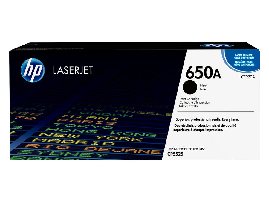 HP CE270A/650A Toner cartridge black, 13.5K pages ISO/IEC 19798 for HP CLJ CP 5525